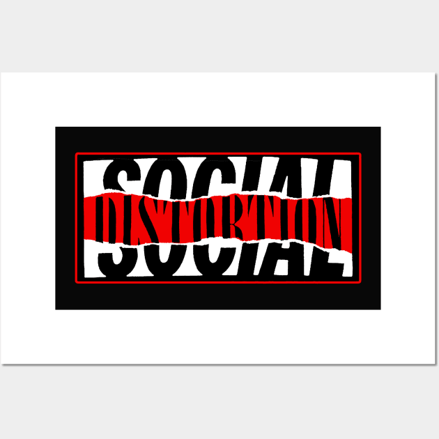 Social distortion logo design Wall Art by Lartswear